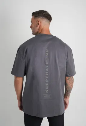 Pump Series 1 Oversized T Shirts-Charcoal